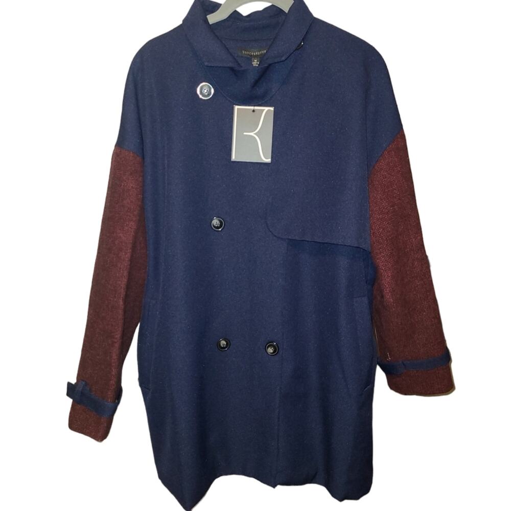 DANCE & MARVEL ANTHROPOLOGIE *FLAW PLS READ* TRENCH COAT WITH WOOL BLEND ARMS